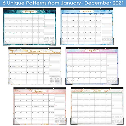 2021 Desk Calendar Monthly Desk/Wall Calendar 2021, 17" x 12", Large
