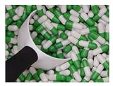 Empty Gelatin Capsules Size 0, 1000 count, color: green/white