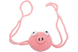 Baluue Knitted Nose Warmer, Pink Pig Crochet Nose Cover for Winter, Funny Windproof Woolen Yarn Cold Weather Gear for Outdoor