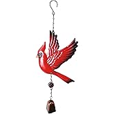 alblinsy Cardinal Bird Wind Chime Christmas Hanging Decorations Bell Outdoor Wind Chime for Home, Party, Festival Decor Christmas Tree Ornament Decorations, Arts and Crafts (Style A)