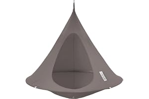 Single Cacoon Hanging Chair – Cozy Indoor/Outdoor Hammock with Polyester Canvas, 440 lb Capacity, Includes 18ft Rope & Carabi