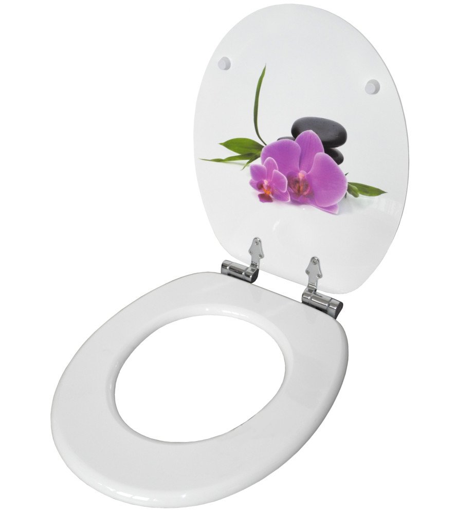 Sanela WC in acciaio inox - Copriwater, nero SLZN 31A