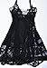 ADOREJOY Lingerie for Women Babydoll Lace Nightgown Mesh Bridal Wedding Sleepwear(Black,M)