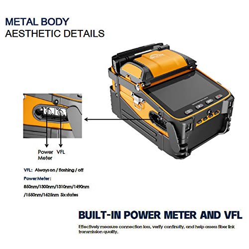 514hvZPSO6L D YEDEMC SM&MM Automatic Fiber Optical Fusion Splicer Integrate Visual Fault Locator and Optical Power Meter (Ai-9) & Fiber Cleaver Kit (Green_Box_Ai-9) - Image 6