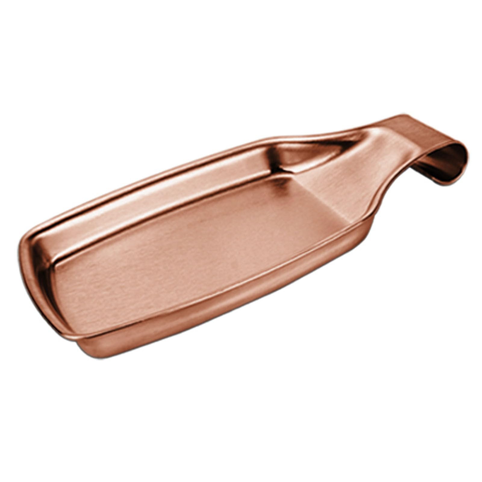 Spoon Rest for Kitchen Counter, 304 Stainless Steel Spoon Rest Storage Quadrate Fashionable Utensil Spoon Holder Heavy Duty Holder for Kitchen (Rose Gold)