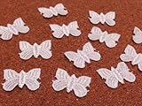 LM1- 20 WHITE Vintage LACE Applique Guipure, Sew On Fabric BUTTERFLY Patches