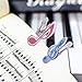 IronBuddy 10 Pack Music Note Clips Music Clips Page Holder Plastic Sheet Clips Book Clips Bookmarks Stationery Clips for Paper (Multicolor Transparent)