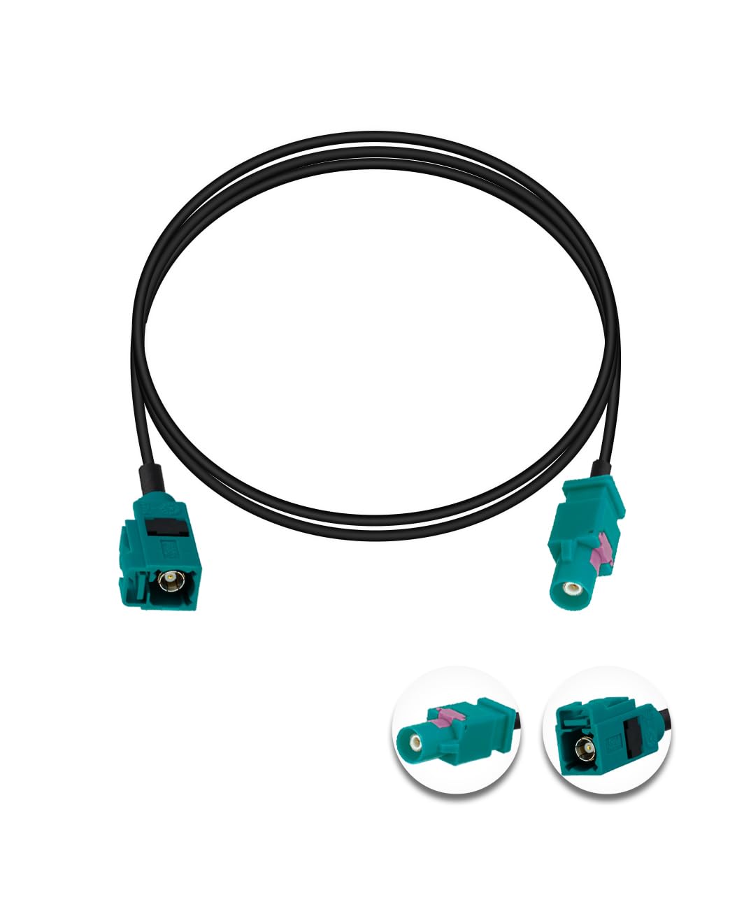 Vecys Fakra Z Cable Fakra Z Male to Fakra Z Female RF Coax Cable 3.3ft/1m Fakra Z Female to Male Vehicle Car Antenna Extension Cable RG174 for Car Stereo GPS Navigation