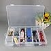 Rekukos Plastic Jewelry Box Organizer Storage Container with Adjustable Dividers 36 Grids (Clear)