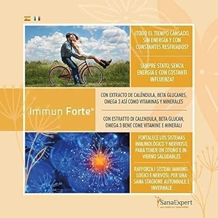 Sanaexpert Immun Forte Multivitamin Furs Immunsystem Mit Vitamin C Omega 3 Beta Glucan Marigold Extrakt Lycopin Lutein 1 Monatspackung A 90 Kapseln 69 G Amazon De Drogerie Korperpflege