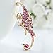 Creazy Clip Clamp Earring Women's Cute Crystal Butterfly Wings Ear (Pink)