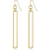MUYAN Geometric Link Drop Dangle Earrings for Women Long Link Dangle Earrings Jewelry Gold Silver Earrings