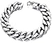OSTAN Men's Stainless Steel Bracelet 14mm Width Curb Chain Link Bracelet (width : 1.4cm Length: 22cm)