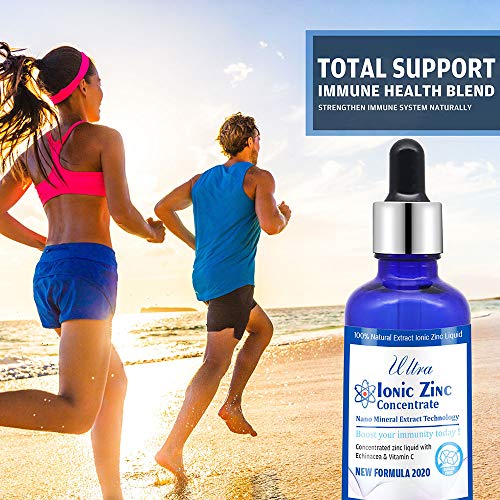Zinc Lozenges, Natural Ionic Liquid Zinc Super Concentrated Vitamin C Zinc Lozenges, 1 Bottle of Zinc Lozenges (60 ml)
