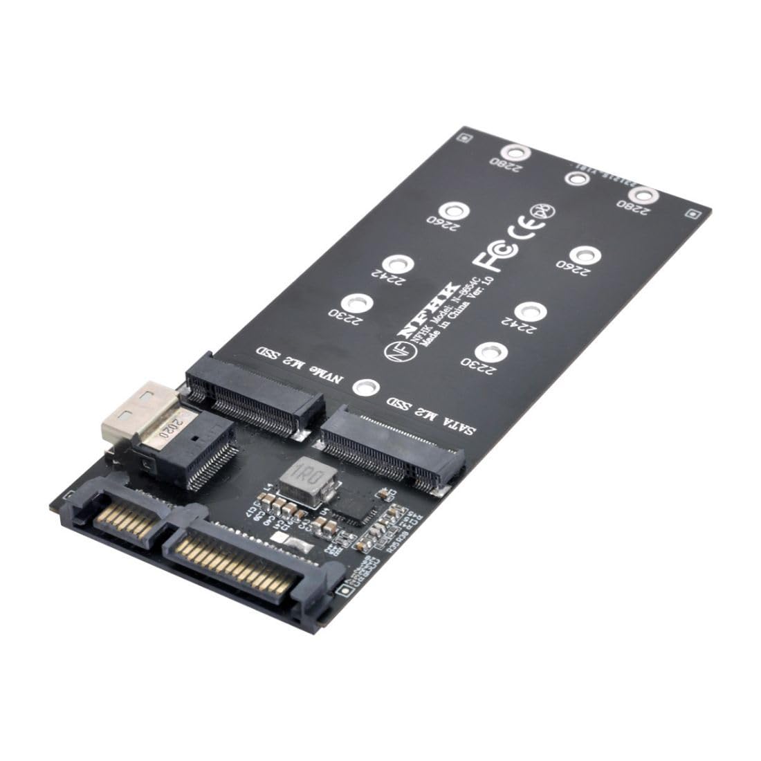 NFHK SFF-8654 to U2 Kit NGFF M-Key to Slimline SAS NVME PCIe SSD SATA Adapter for Mainboard