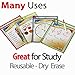 iPrimio Dry Erase Learning Sheets (5 Pack) - Includes 12 Learning Sheets - Multicolored Pockets - Wipes Clean - Fits 9