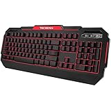 TEC.BEAN 7 Colors LED Backlit Gaming Keyboard USB Wired