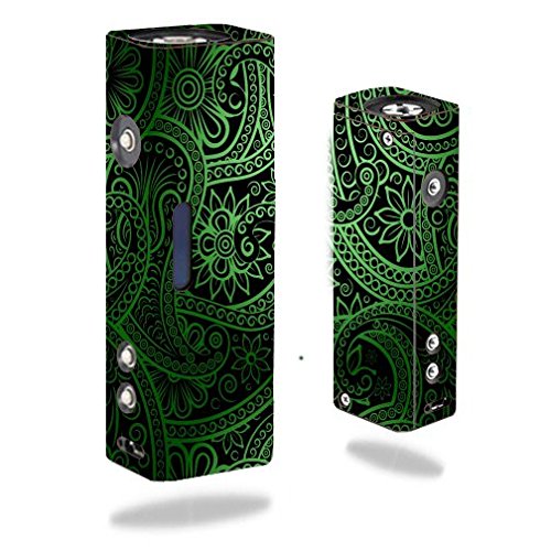 Hana Modz V4S DNA 40 Single Vape E-Cig Mod Box Vinyl DECAL STICKER Skin Wrap / Tribal Green Pattern Design