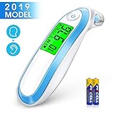 【2019 Model】Ear and Forehead Thermometer, Superior Medical Digital Infrared Temporal Thermometer for Fever, Upgraded Algorithm & Smart Chip for Best Accuracy, Instant Reading for Baby Kids and Adults