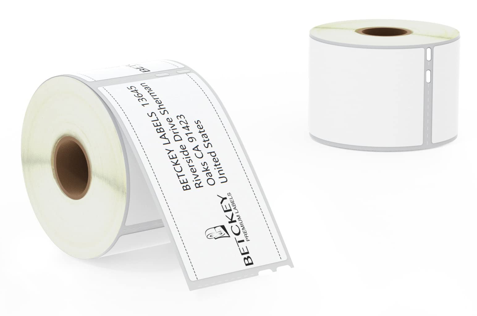 BETCKEY - 2 Rolls 99014 Self-Adhesive Labels Compatible with DYMO S0722430, 54mm x 101mm, 480 Large Shipping/Name Badge Labels Compatible with DYMO LabelWriter 450, 4XL, NOT Fit 550 or 5XL