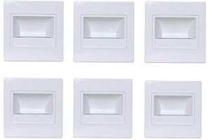 Dreamworth 6-Pack LED Corner Wall Lamp 85-265V Embedded LED Stairs Step Night Light LED Stair Wall Lighting for Hallway, Stairs, Closet, Bedroom and More