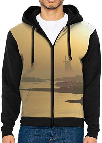 Men With Hat Hoodies Pullover Pocket Sweater Jacket Dubai