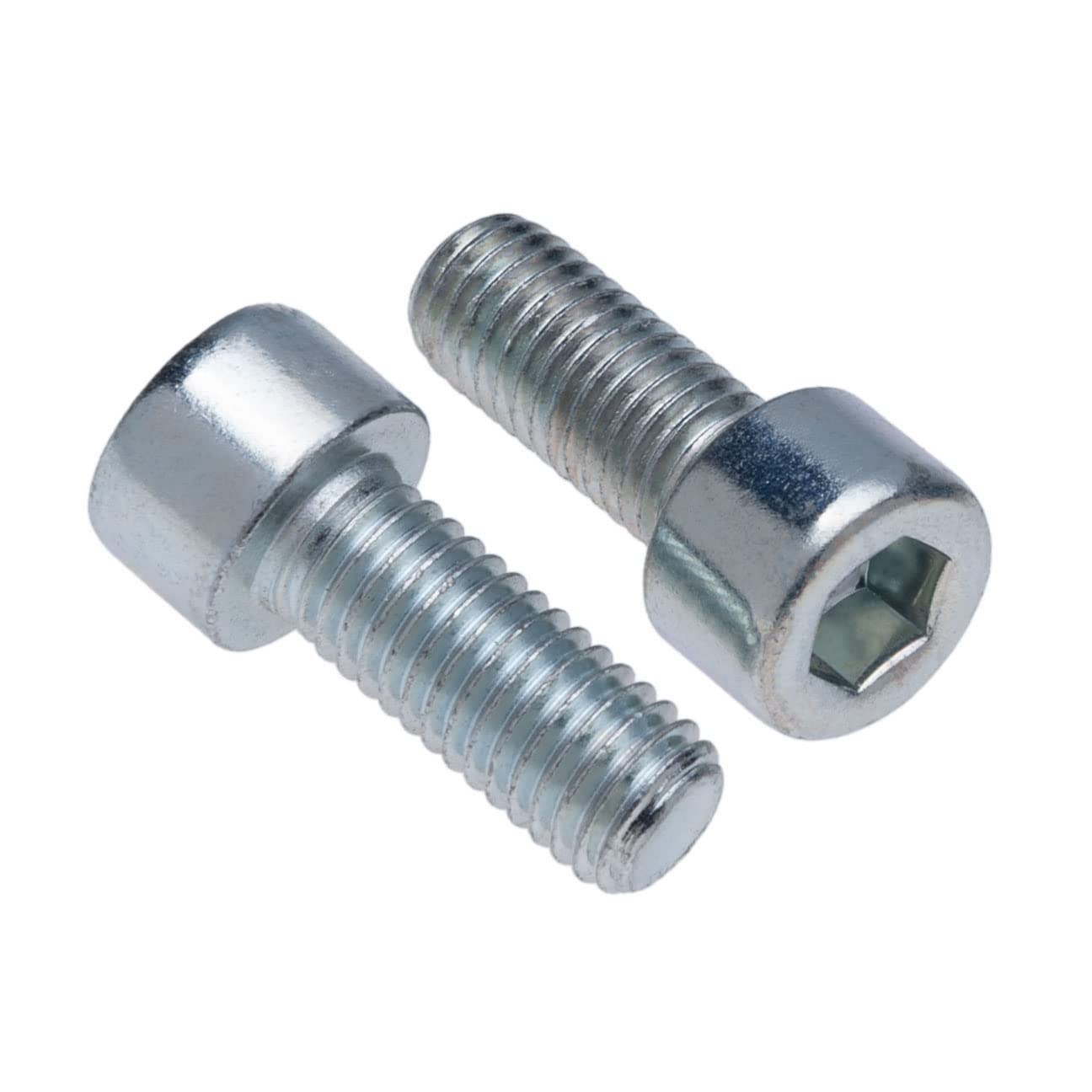 Cylinder Head Cap Screws M6 Strength Steel Class 8.8 (Pack of 25) Zinc Plated Hex Hexagon Allen Socket Bolts Thread Fasteners Cylindrical for Wood Furniture Outdoor Heavy Duty DIN912 (6mm x 20mm)