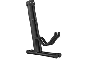 Universal A- Guitar Stand Foldable Metal String Instrument Bracket for Acoustic Electric Guitars Bass with Soft and Anti-Slip