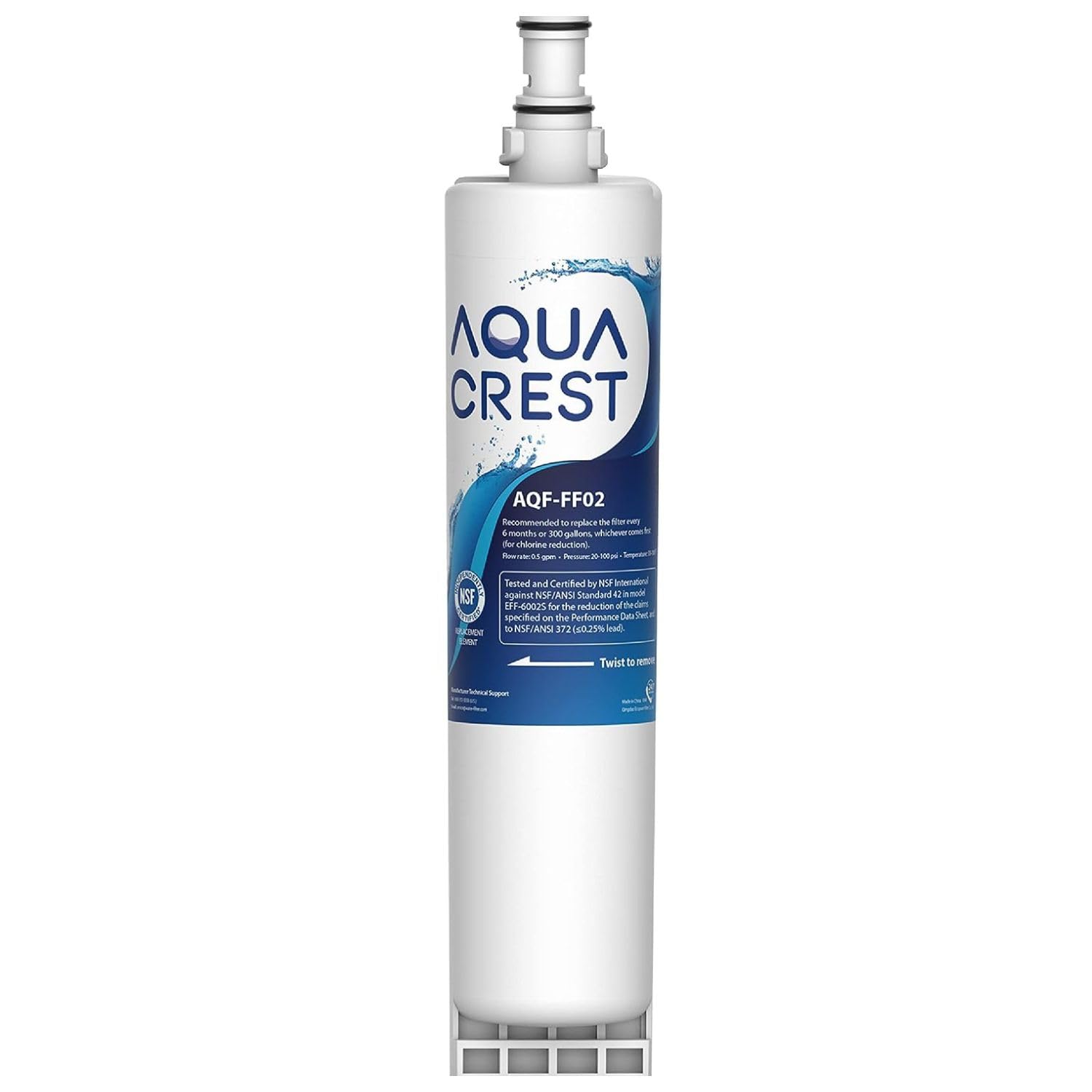 AQUA CREST 4396508 Fridge Water Filter, Compatible with Whirlpool 4396508, 4396510, SBS002, SBS004, SBS200, S20BRS, EDR5RXD1, 481281729632 (1)