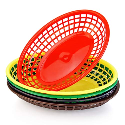 New Star Foodservice 44195 Fast Food Baskets, 9.25 x 6 Inch Oval, Set of 36, Yellow - Thumbnail 7