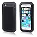 iPhone SE 2022/2020 Case,Tempered Glass Luxury Aluminum Alloy Protective Military Bumper Heavy Duty Cover Shell Case Skin Protector for Apple iPhone SE 2022/2020 /8/7 (Black)