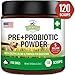 Probiotics for Dogs + Digestive Enzymes, Prebiotics, Pumpkin - 120 Grams 5 Billion CFU - Dog Probiotic Powder Supplement for Pet Allergy Relief, Constipation Immune Support Diarrhea Upset Stomach, USA primary