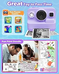 Anchioo Instant Camera Toys for Age 3-12 Girls Boys