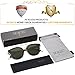 SOJOS Fashion Square Oversized Sunglasses for Women Mirrored Lens SJ2038 with Gold Rim/G15 Lens