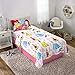 Disney Princess Soft Microfiber Kids Bedding Sheet Set, Twin Size 3 Piece Pack, White