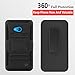 Lumia 640 Case, Microsoft Lumia 640 Circle(TM) Combo Rugged Shell Cover Holster with Built-in Kickstand and Holster Locking Belt Clip Black + Circle(TM) Stylus Touch Screen Pen