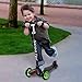 OxGord Scooter for Kids - Deluxe Aluminum 3 Wheel Glider with Kick n Go, Lean 2 Turn, Step 4 Break - Black