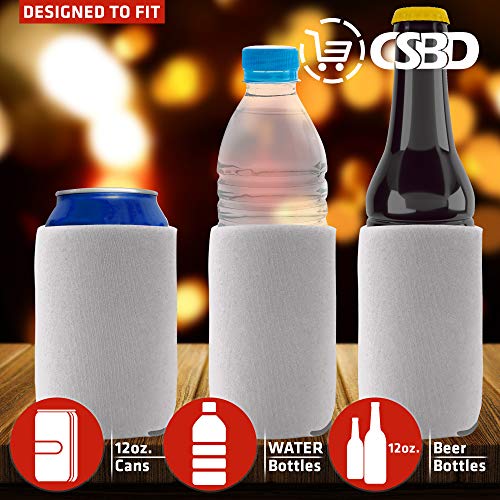 image for CSBD Blank Beer Can Coolers Premium Quality Soft Drink Coolies Collaps