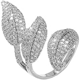 Efficewery Minimalist Rings for Women, Adjustable Stackable Stainless Steel Rings Eternity Band Cubic Zirconia Personalized Engagement Rings Chic Jewelry for Her