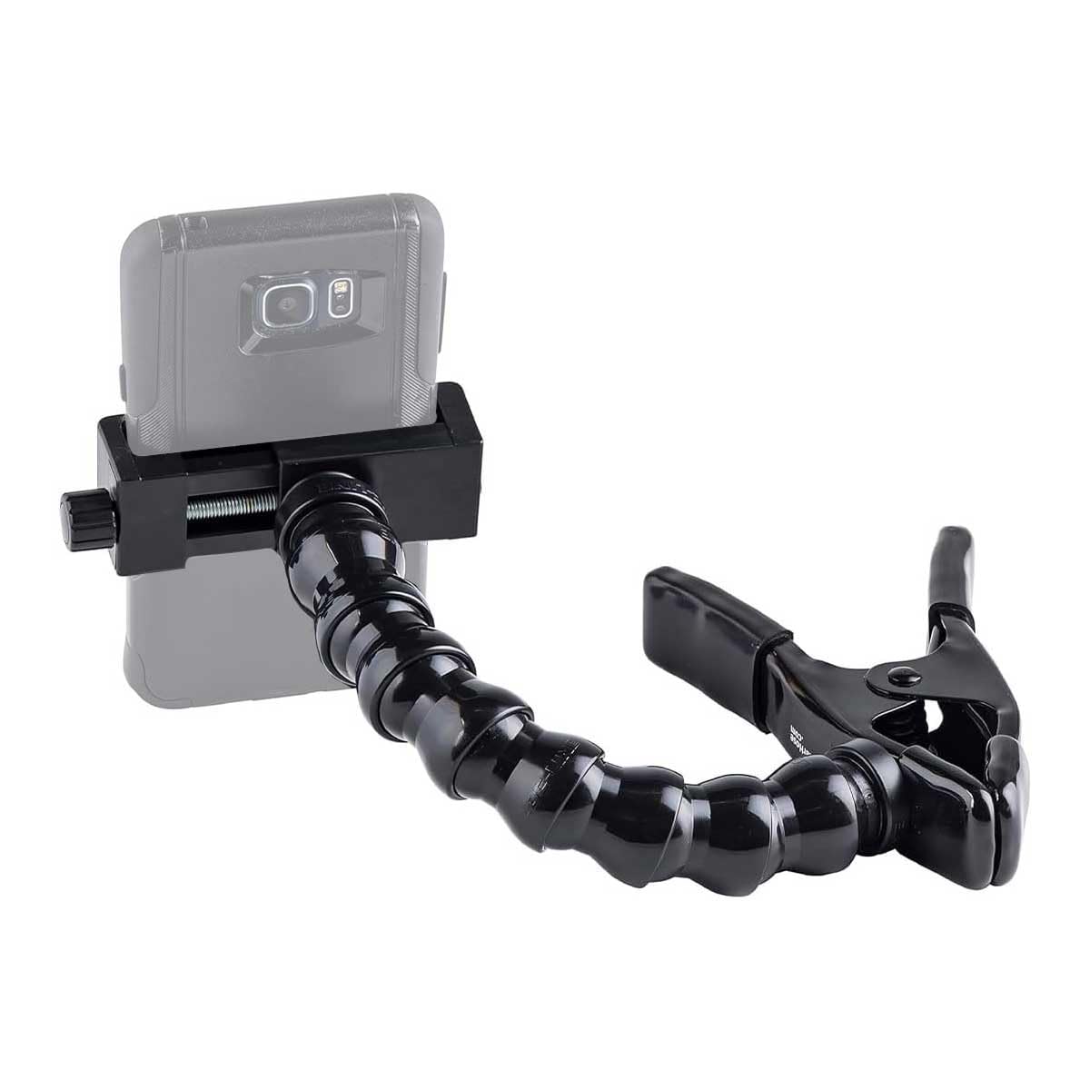 MOGO ModularHose Assistive Technology Phone Holder with Spring Clamp, 8 Inch Arm