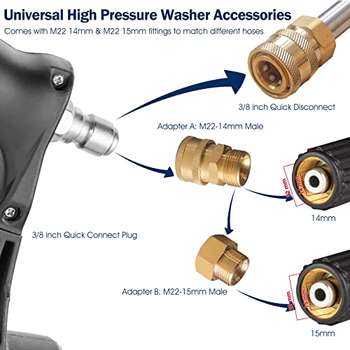 Goplus Pressure Washer Extension Wand, 18 FT Telescoping Gutter Cleaner