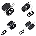VILLSION Universal Car Key Holder Genuine Leather Case with Stainless Steel Hook Remote Key Fob Case with Metal Zipper Keychain Suit for Men Women, Black