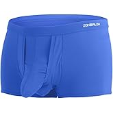 MUEBAIRES Men's Elephant Trunk Design Dual Pouch Underwear Bulge Boxer Briefs Separated Pouch