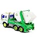 FUN LITTLE TOYS Special Garbage Truck Dump Truck Friction Powered 1:16 Simulation Truck Light Sound, 6 Wheels a Movable Bed, Green White