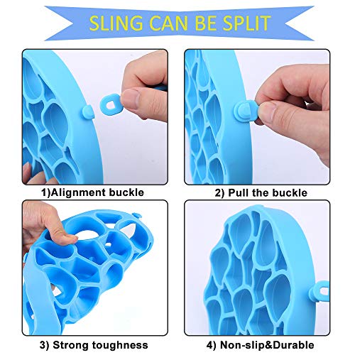 Pressure Cooker Sling[Upgrade Version]Silicone Bakeware Sling for Instant Pot 6 Qt/8 Qt,Silicone Steamer with Handles Compatible with Other Brand Multi-Function Cookers(Blue) - Thumbnail 4