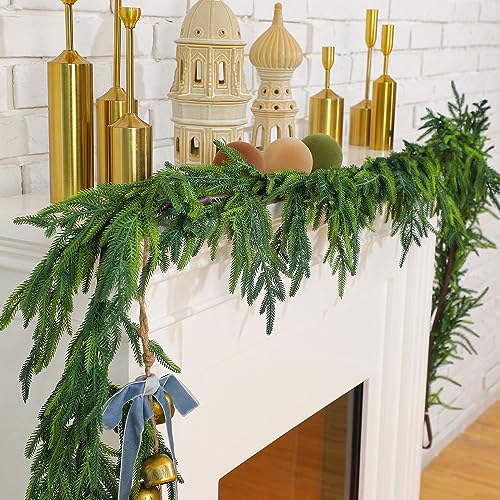 Jutom Christmas Garlands Norfolk Pine Garland Realistic Artificial