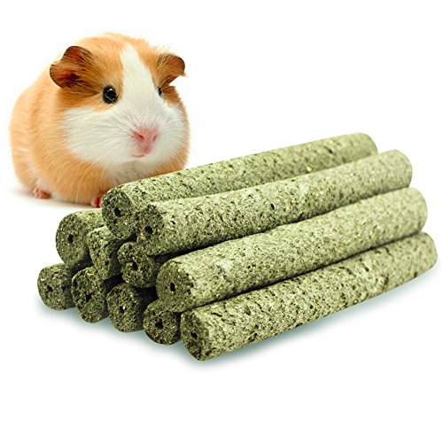 ULIGOTA Timothy Hay Chew Sticks Pet Chew Treats & Toy Rabbit Guinea Pigs Chinchilla Hamster- 20 Sticks(8.5oz)
