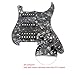 ammoon 3-ply SSH Loaded Prewired Humbucker Pickguard Pickups Set for Strat ST Electric Guitar Black Pearl