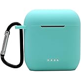 USSJ Protective Silicone Case Compatible with Tozo t6, Front LED Visible, Premium Accessory Shockproof tozo t6 Case Cover with Keychain. (Mintgreen)