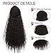 CINHOO Heat Resistant Synthetic Kinky Straight Ponytail Long Afro Kinky Curly Hair Bun Extension With Two Plastic Combs Hairpiece (2#)